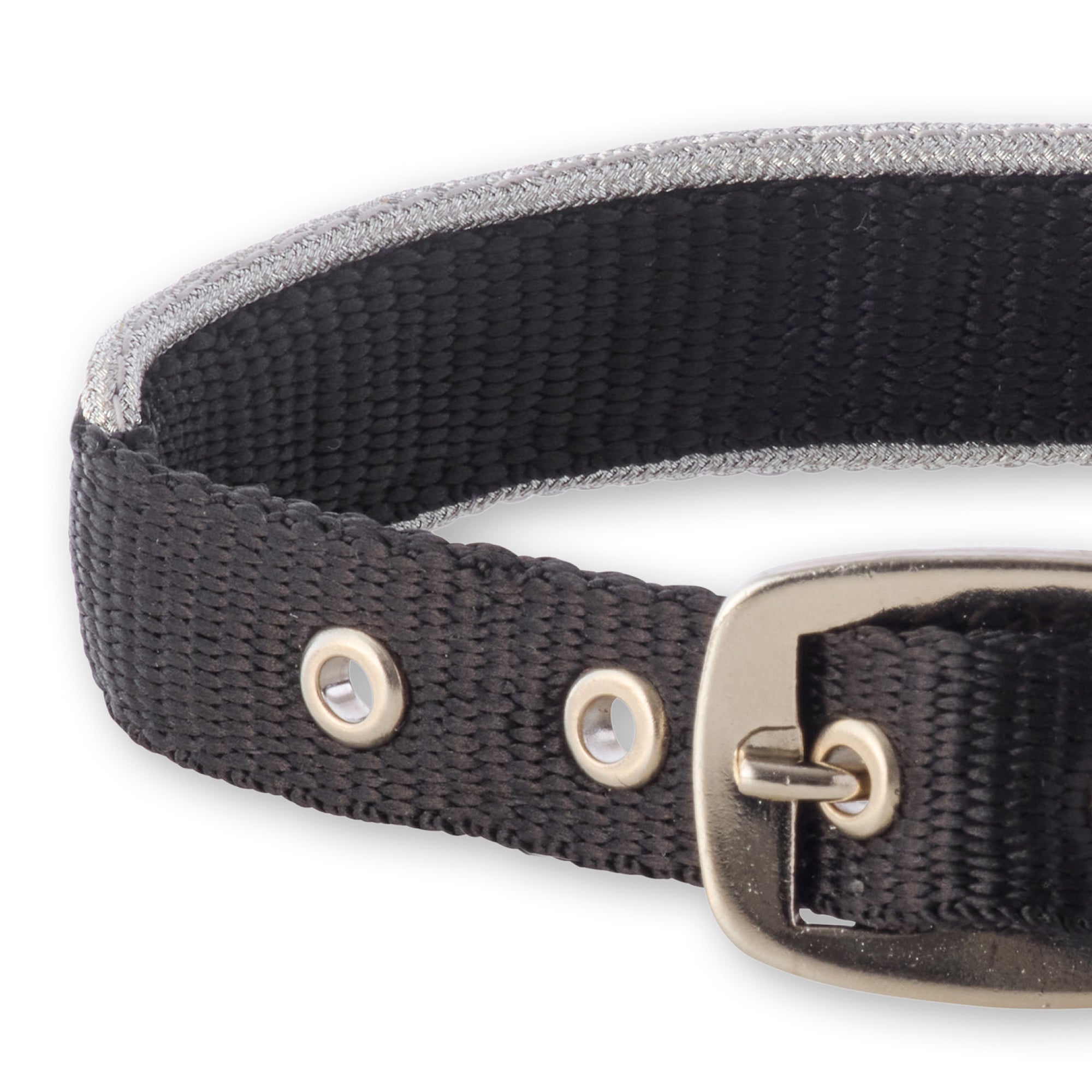 BOLT - THE SILVER TRIMMED COLLAR, SILVER BLACK