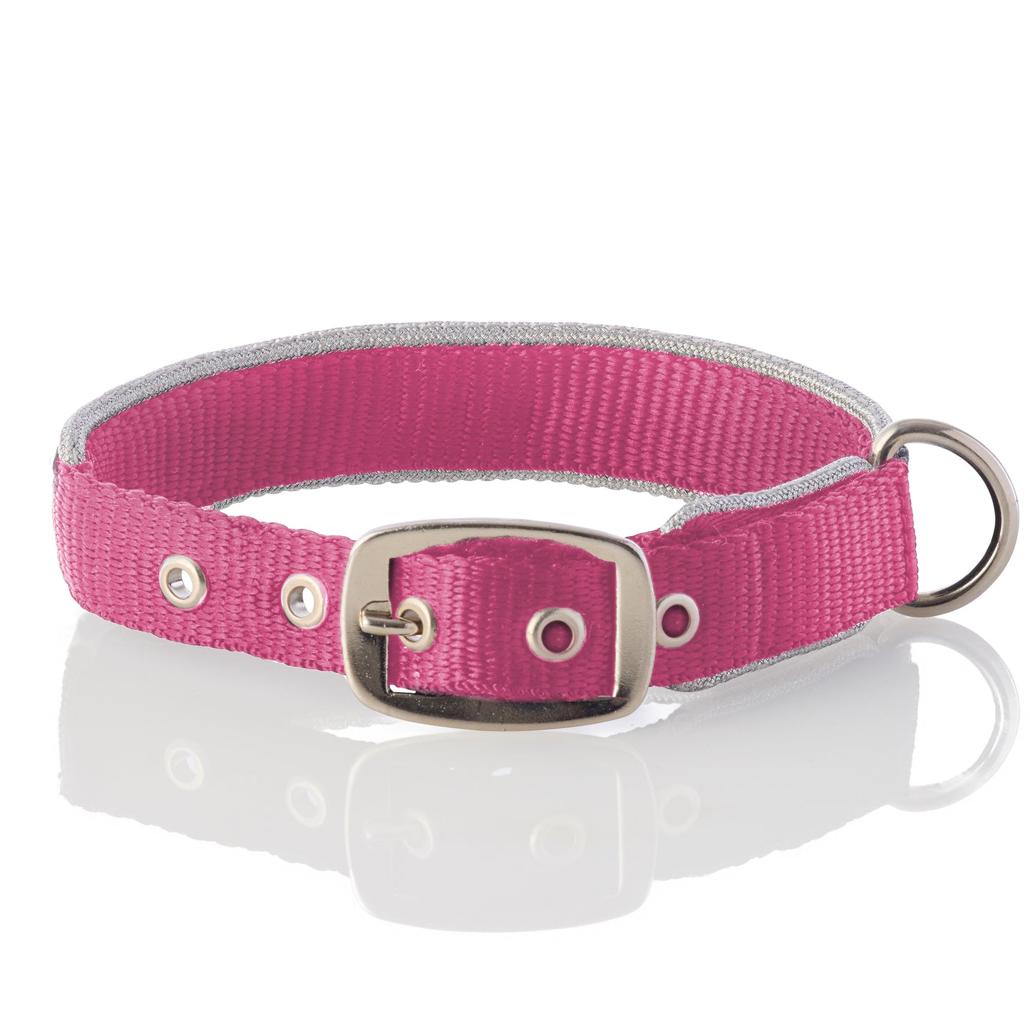 BOLT- THE SILVER TRIMMED COLLAR , HOT PINK