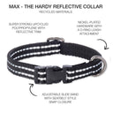 MAX- THE HARDY REFLECTIVE COLLAR, BLACK