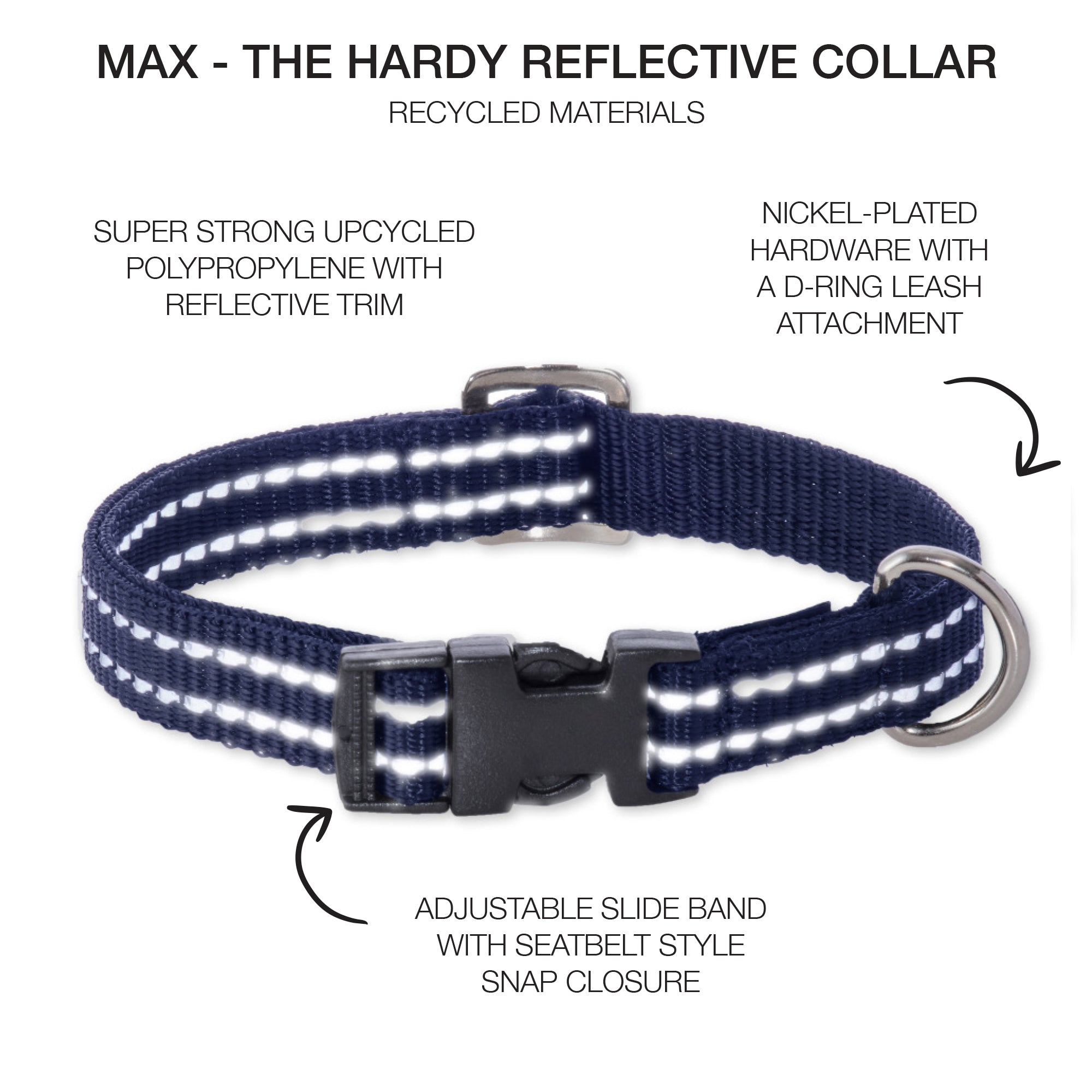 MAX- THE HARDY REFLECTIVE COLLAR, NAVY