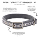 REMY - THE RECYCLED RIBBON COLLAR ,  GRAY