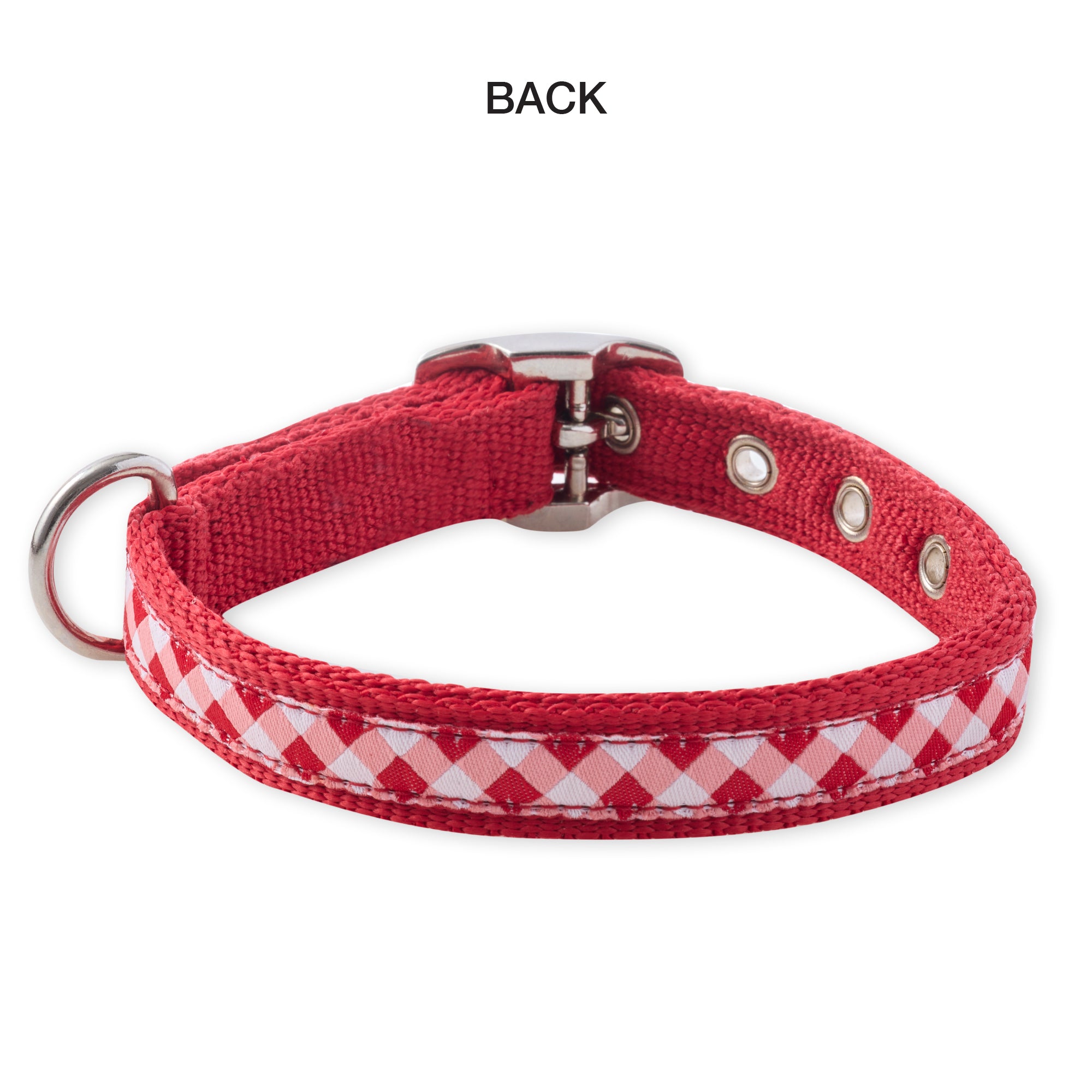 REMY - THE RECYCLED RIBBON COLLAR , RED PLAID 