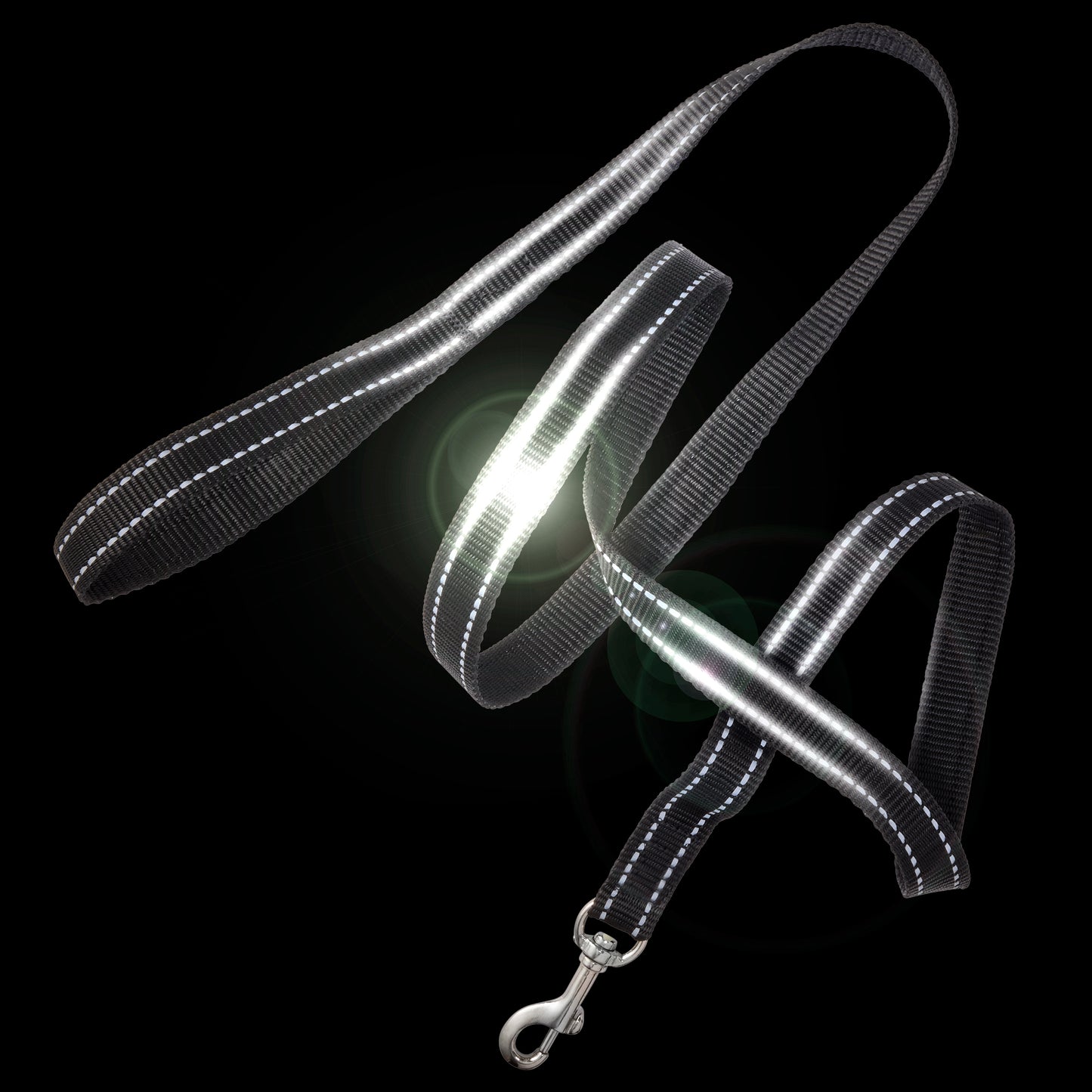 MAX - THE HARDY REFLECTIVE LEASH, BLACK