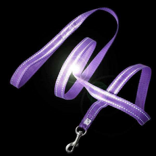 MAX - THE HARDY REFLECTIVE LEASH, PURPLE
