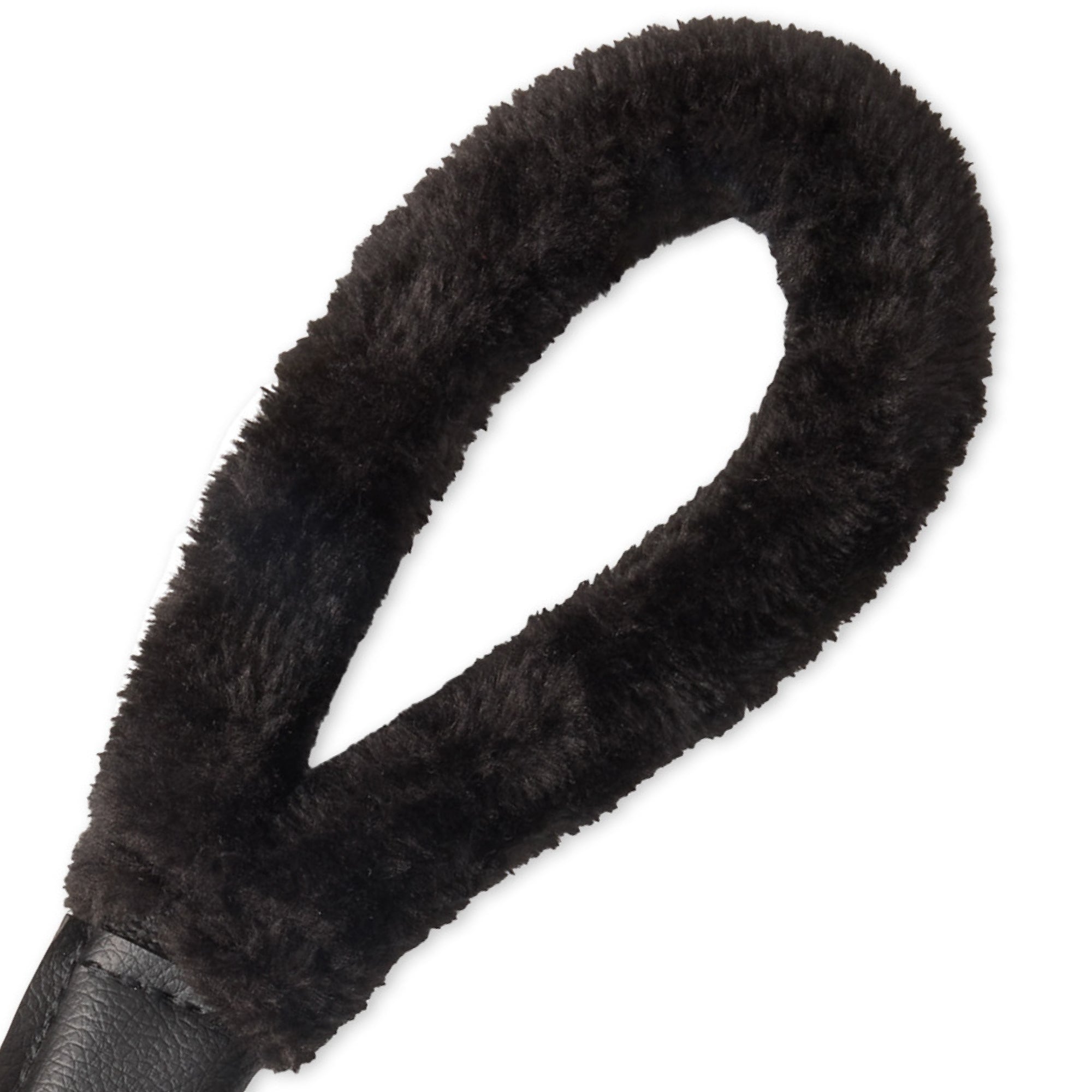 PIPER- THE PLUSH SHERPA LEASH , BLACK