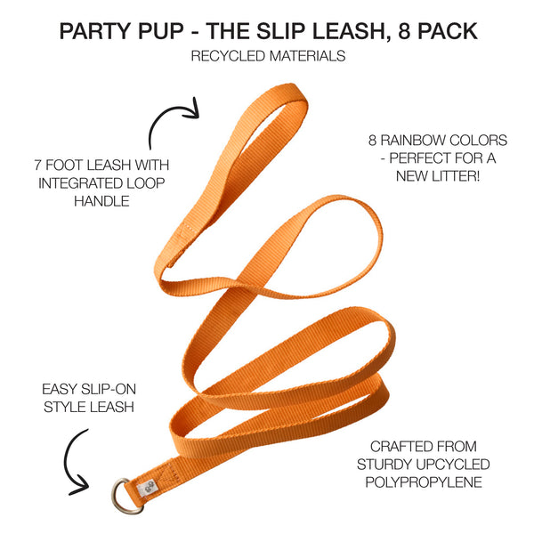 PARTY PUP- THE SLIP LEASH, 8 PACK
