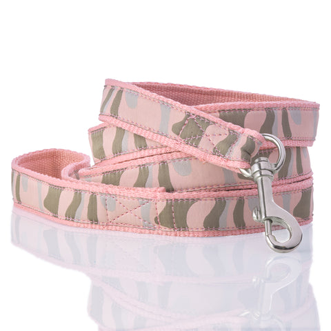 REMY - THE RECYCLED RIBBON LEASH, PINK CAMO