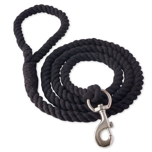 TUCKER - THE TWISTED ROPE LEASH, BLACK