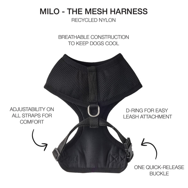 MILO - THE MESH HARNESS, BLACK