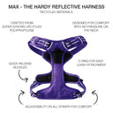 MAX- THE HARDY REFLECTIVE HARNESS , PURPLE