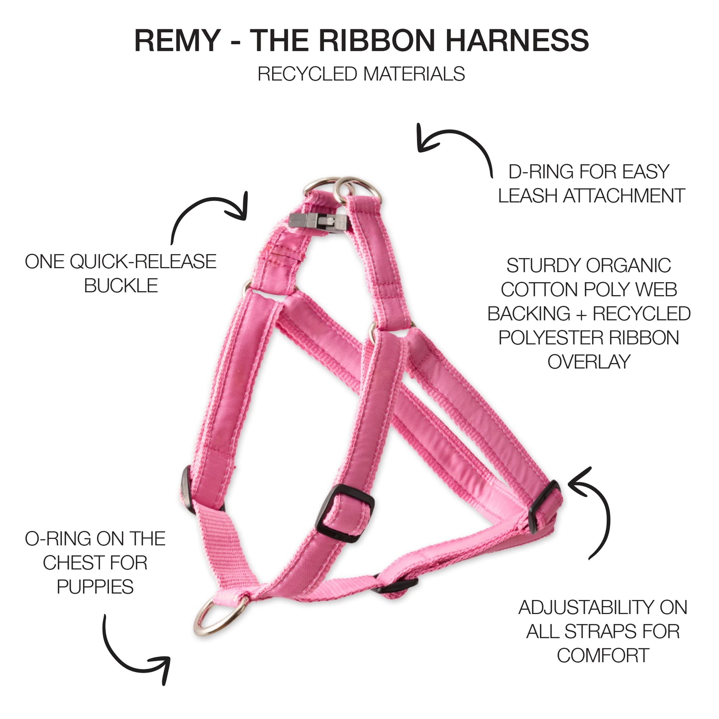REMY - THE RIBBON HARNESS, PINK