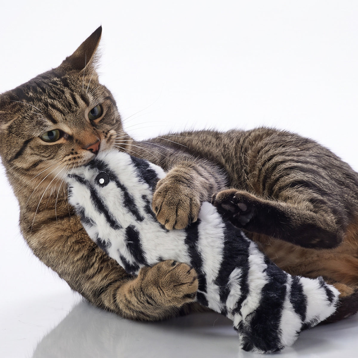 KICKER - THE PLUSH SAFARI FISH CAT TOYS, 3-PACK