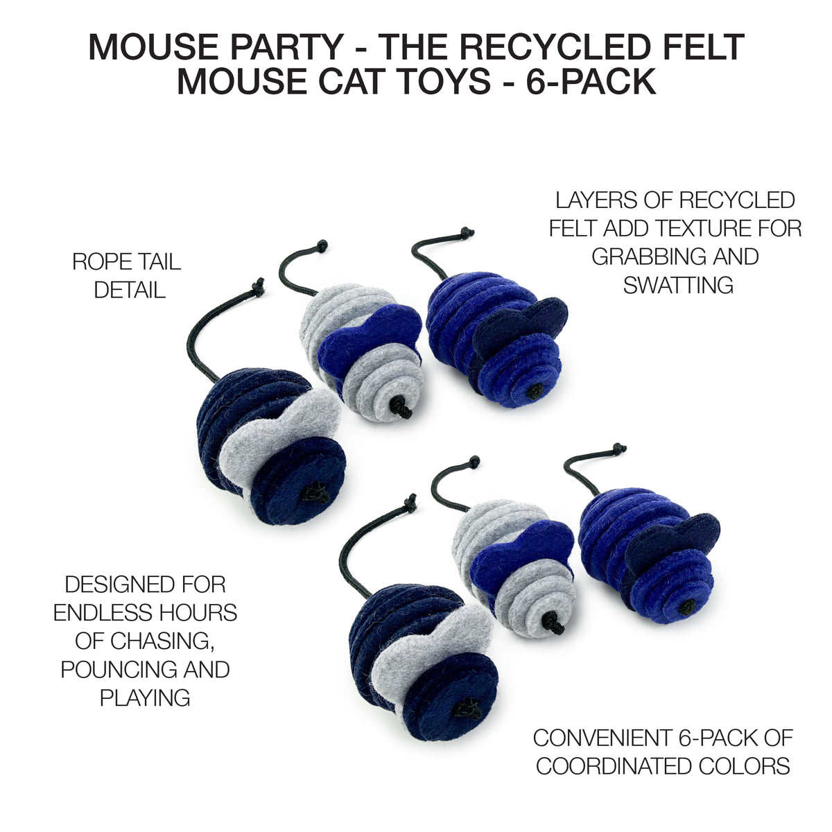 MOUSE PARTY - FELT CAT TOY