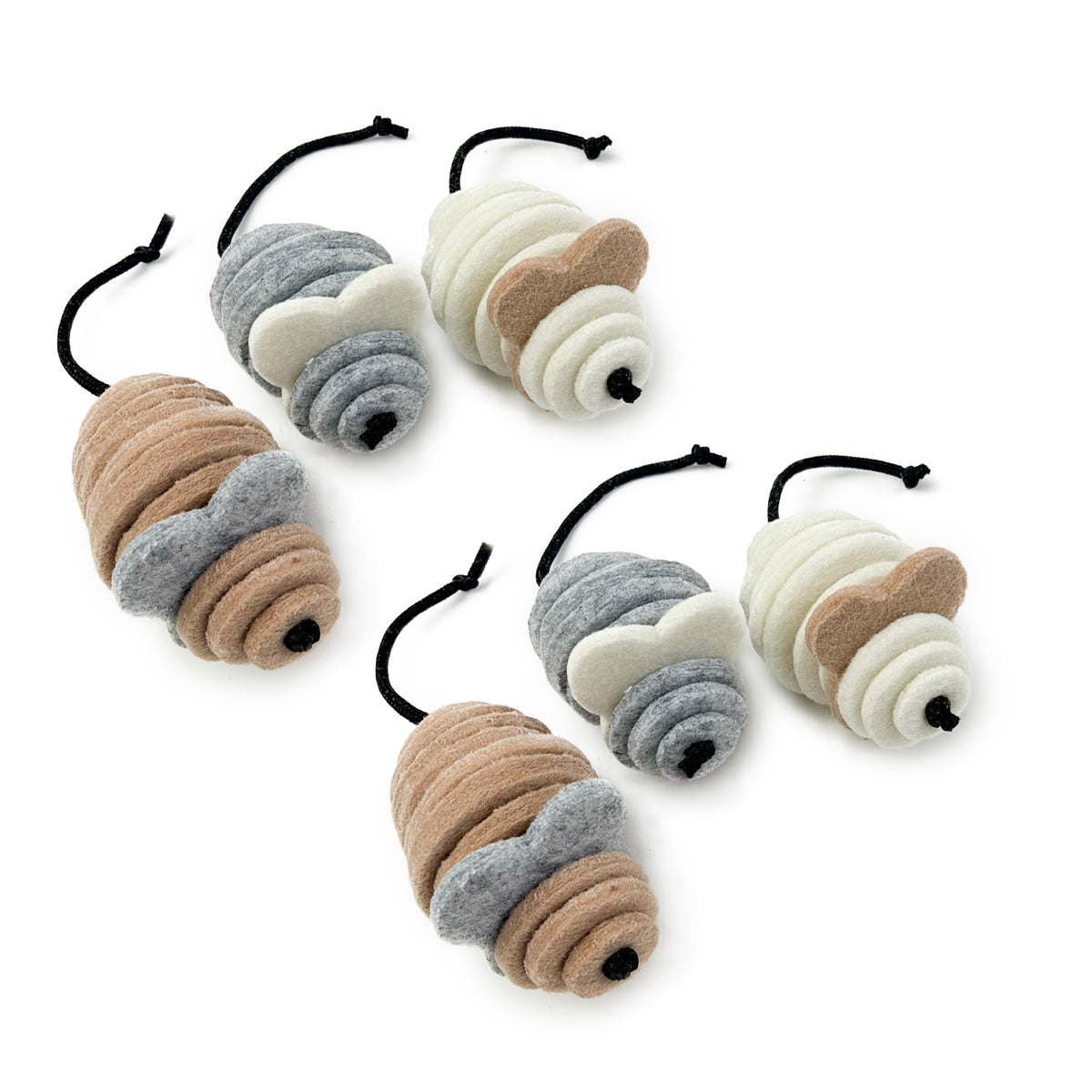 Mouse Party - The Recycled Felt Cat Toy - ALL COLORS