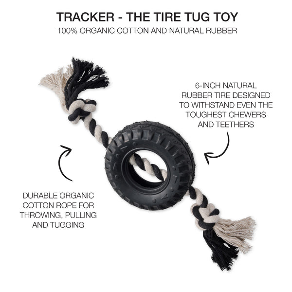 TRACKER - THE TIRE TUG TOY, BLACK