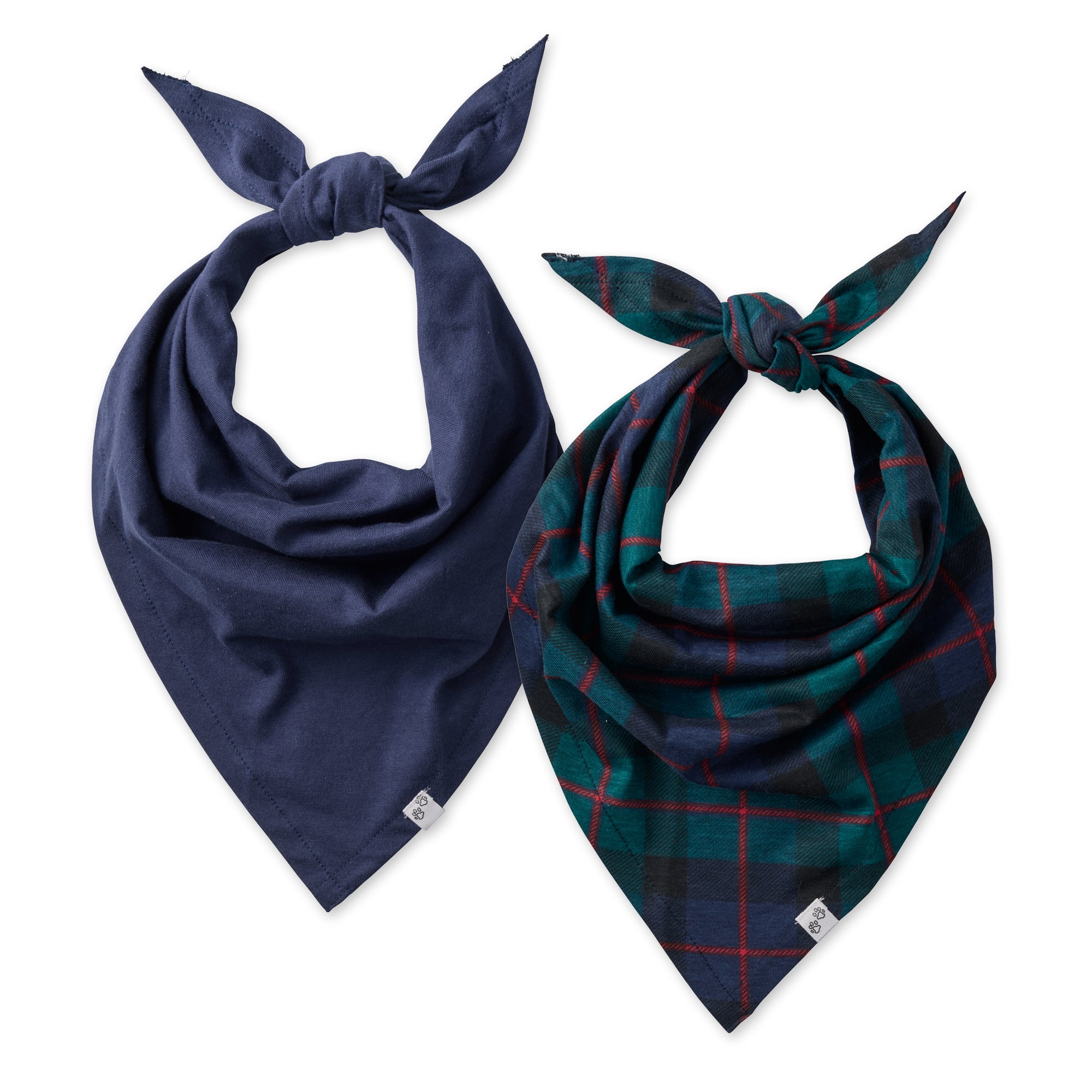 BANDIT - THE PET BANDANA, 2-PACK, BLACK WATCH PLAID