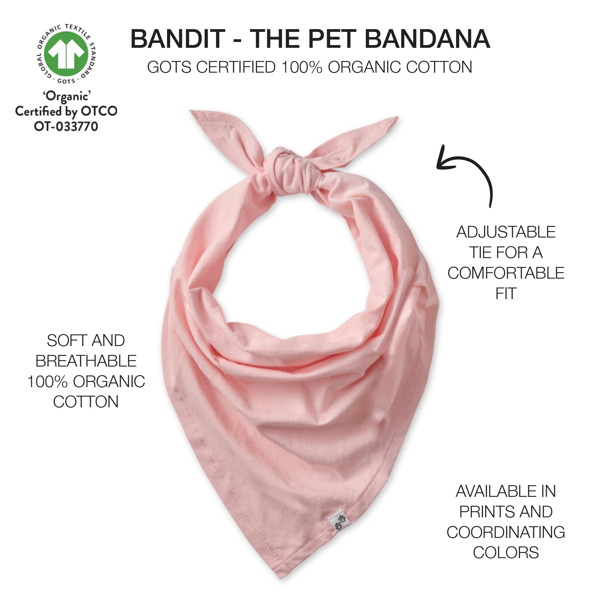 BANDIT - THE PET BANDANA, 2-PACK, PINK CAMO
