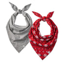 BANDIT - THE PET BANDANA, 2-PACK, FAIR ISLE RED