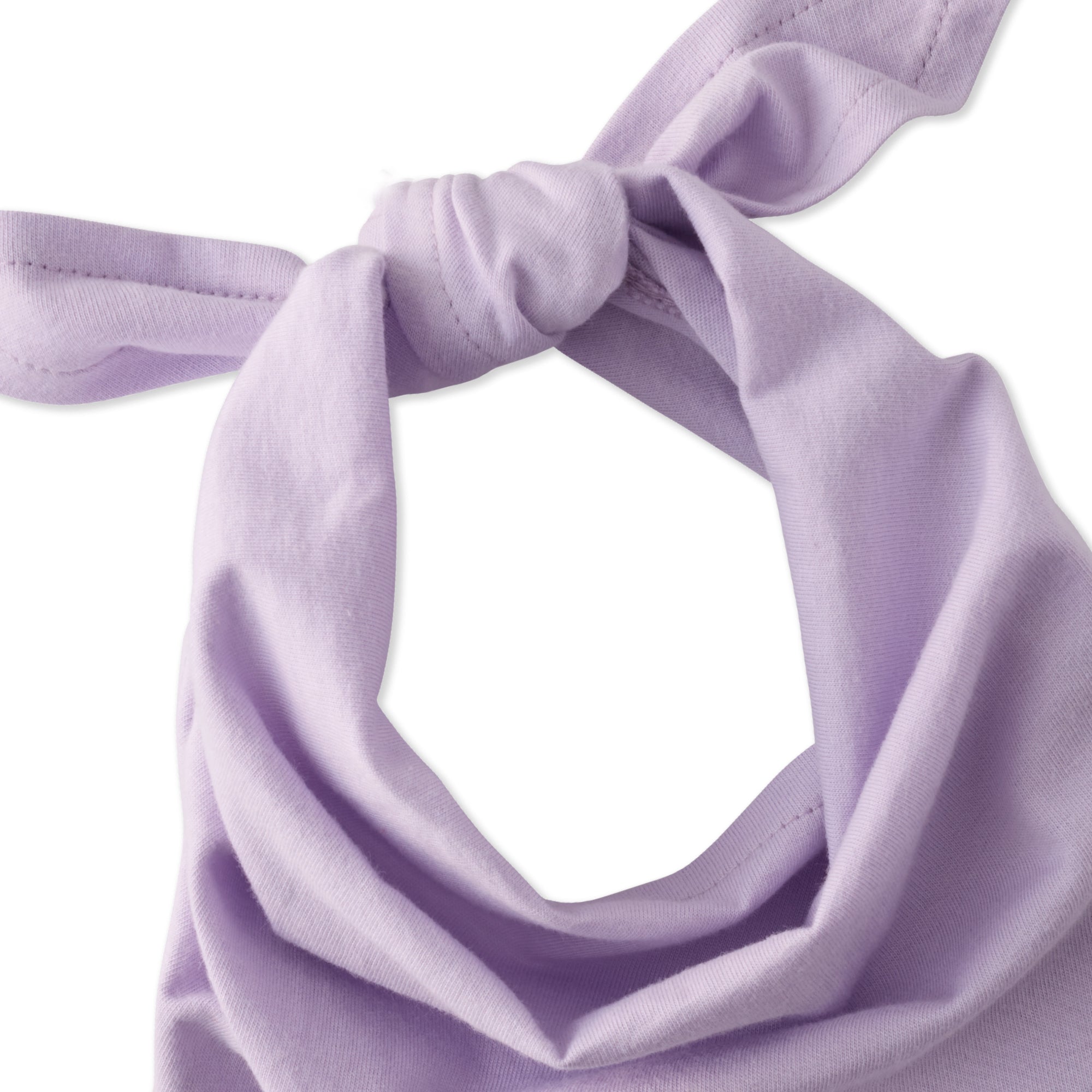 Lavender headband with a knot on a white background