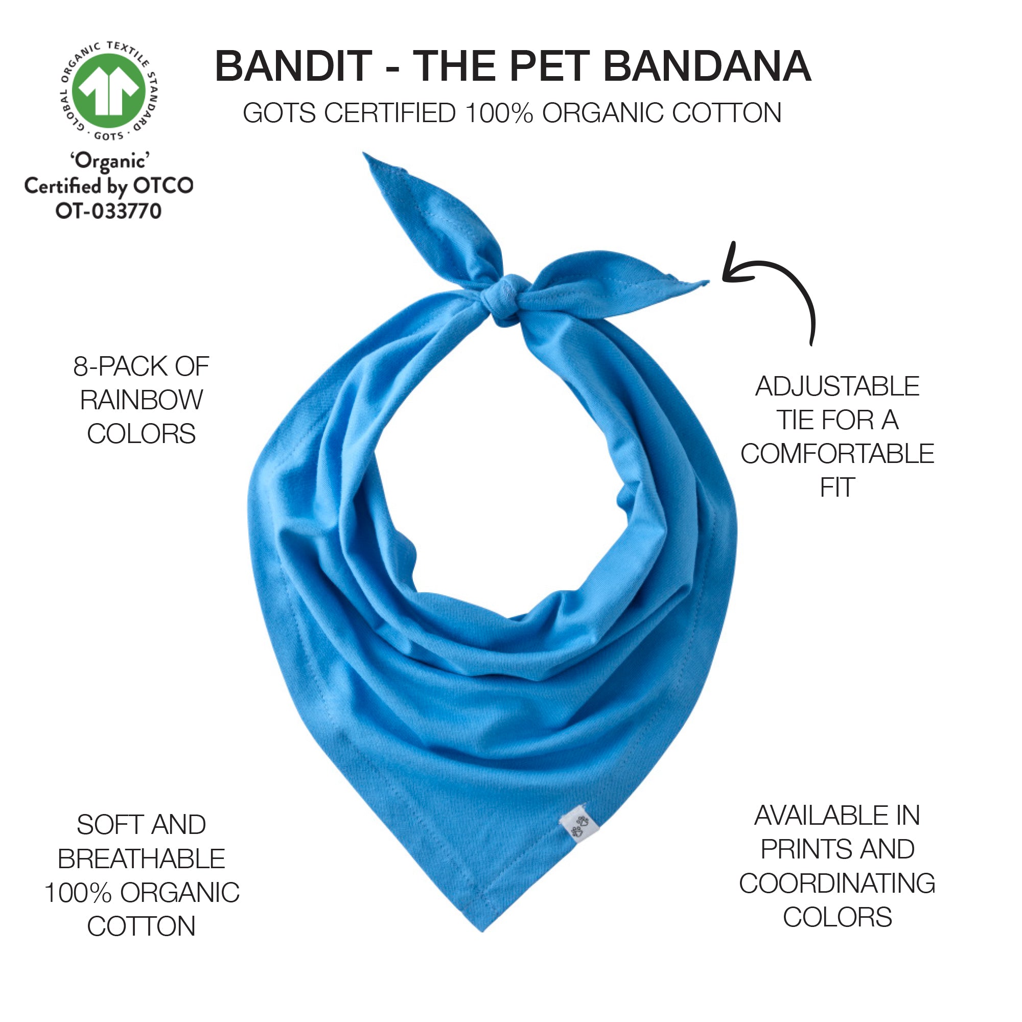 BANDIT - THE PET BANDANA 8 PACK