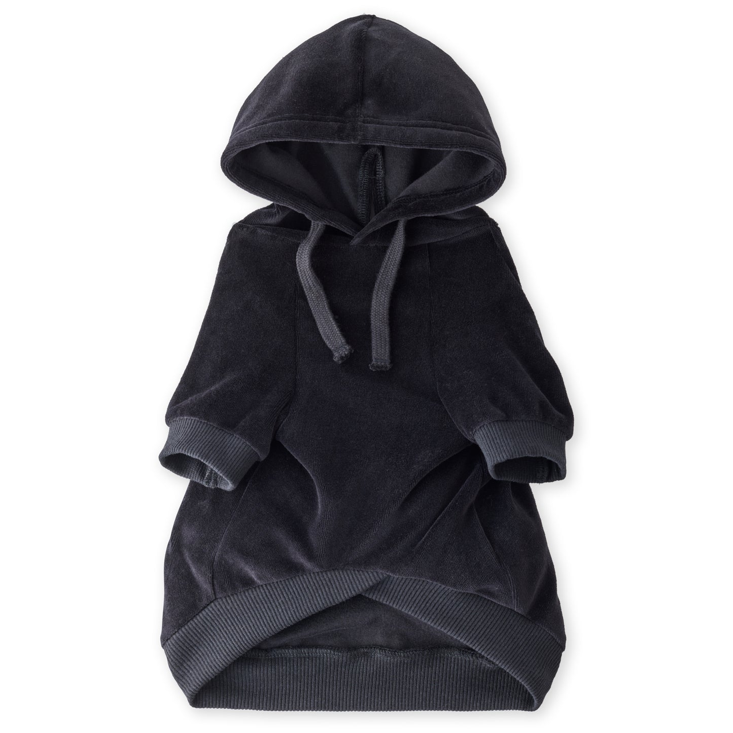COOPER II - THE COZY VELOUR HOODIE, BLACK