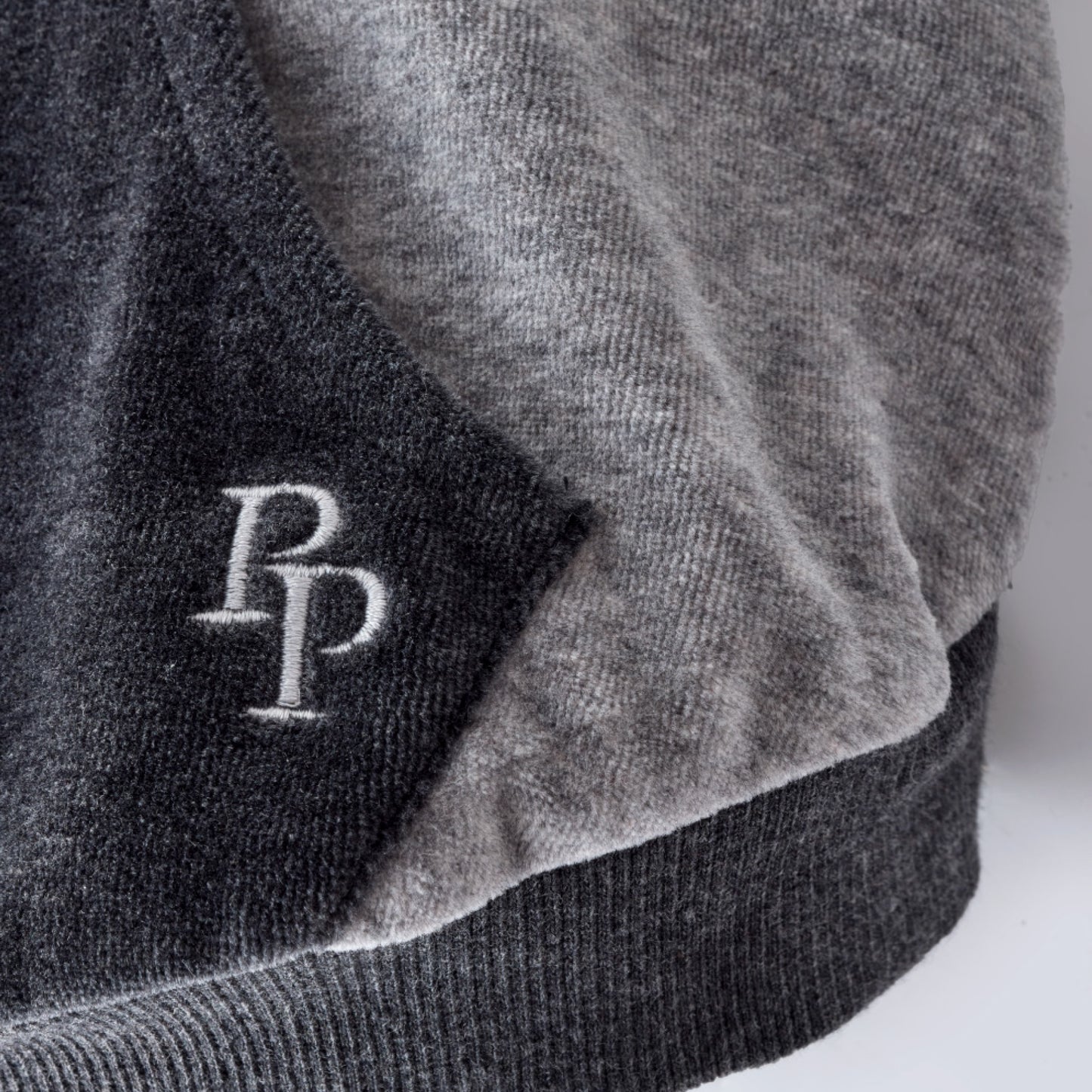 COOPER II - THE COZY VELOUR HOODIE, HEATHER GRAY COLOR BLOCK