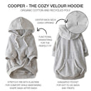 COOPER II - THE COZY VELOUR HOODIE, LIGHT HEATHER GRAY