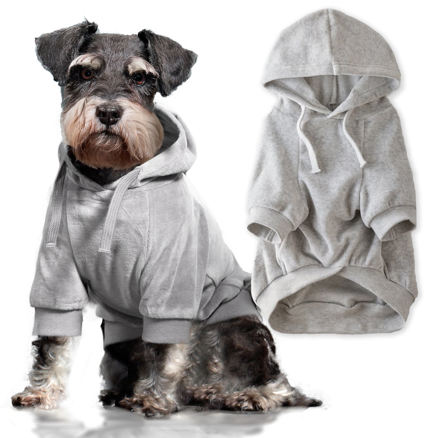 COOPER II - THE COZY VELOUR HOODIE, LIGHT HEATHER GRAY