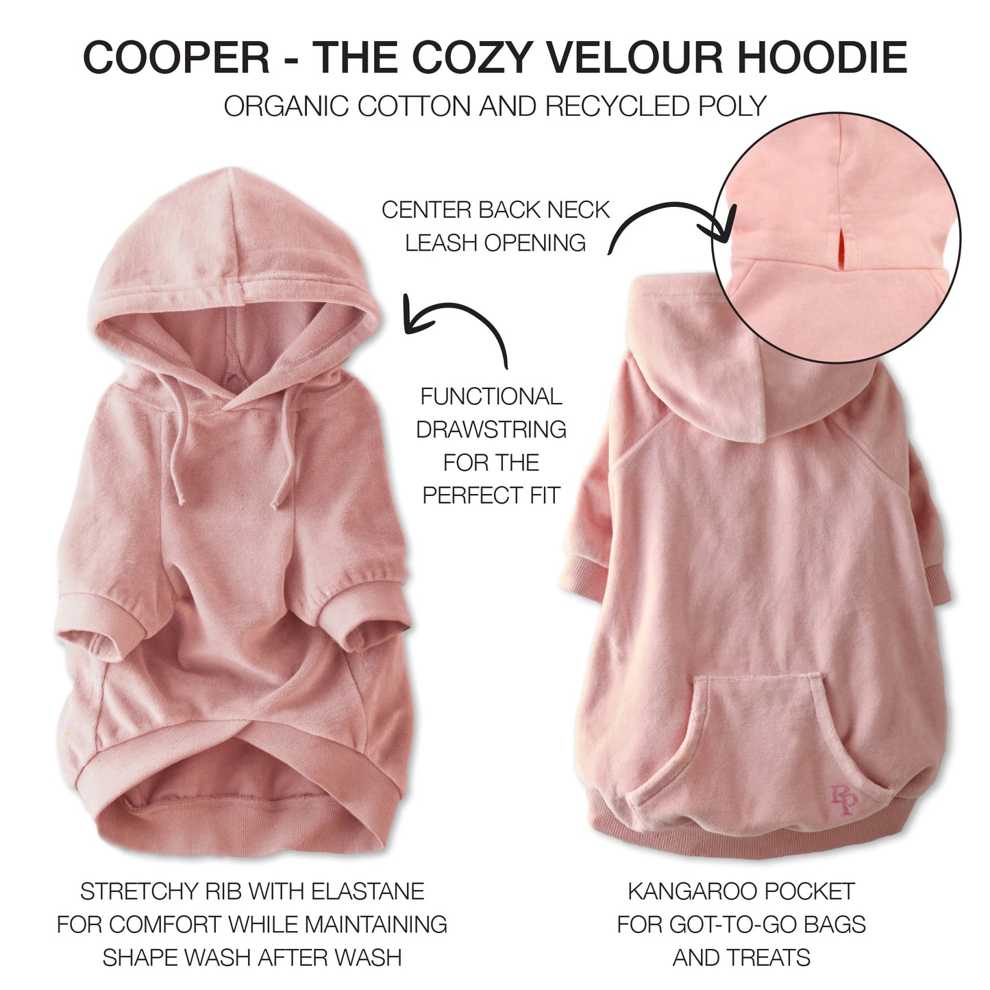COOPER II - THE COZY VELOUR HOODIE, PINK