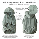 COOPER II - THE COZY VELOUR HOODIE, SAGE