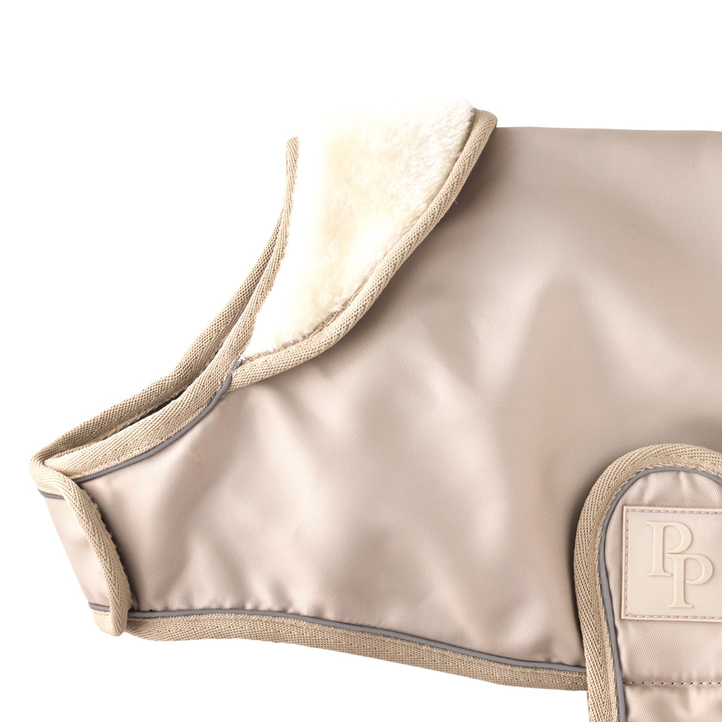 Zoom in of wind breaker fleece line and velcro seal