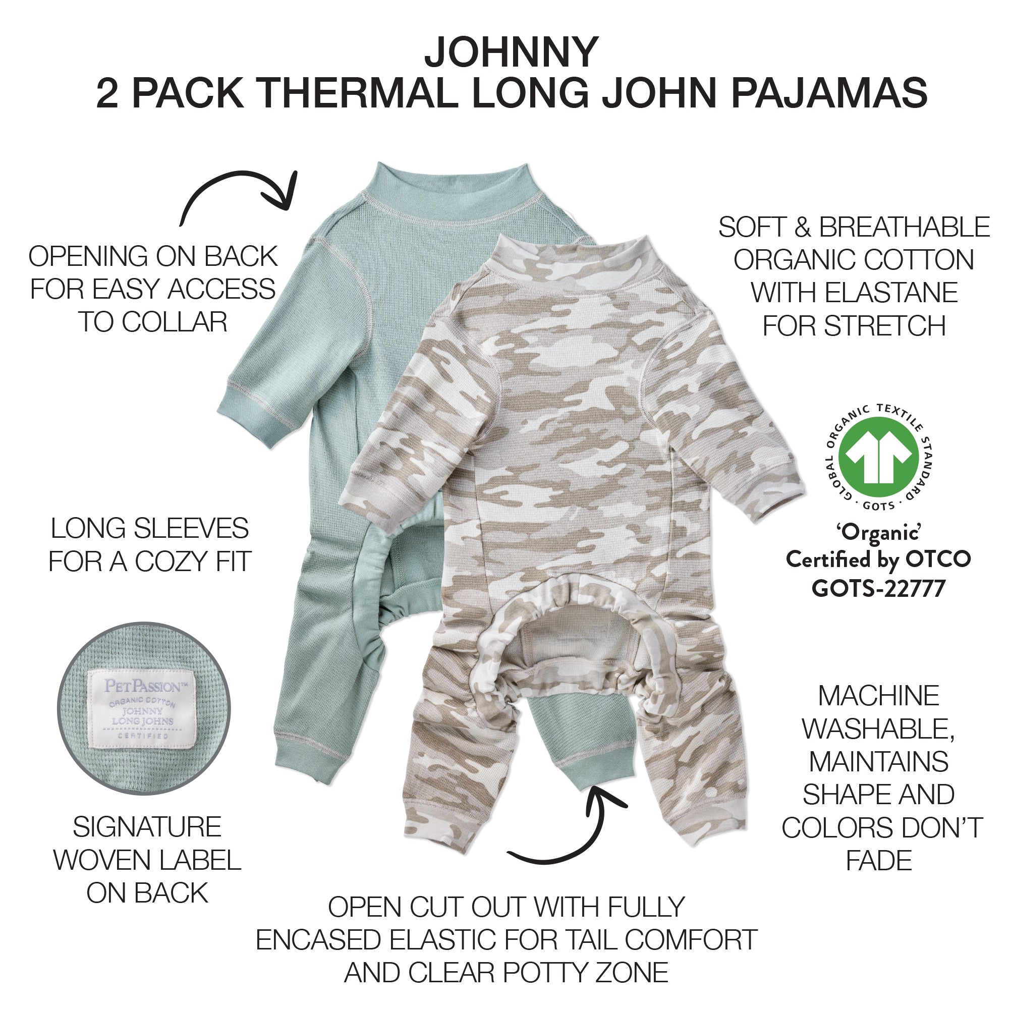 JOHNNY - THE THERMAL LONG JOHN PAJAMA 2-PACK