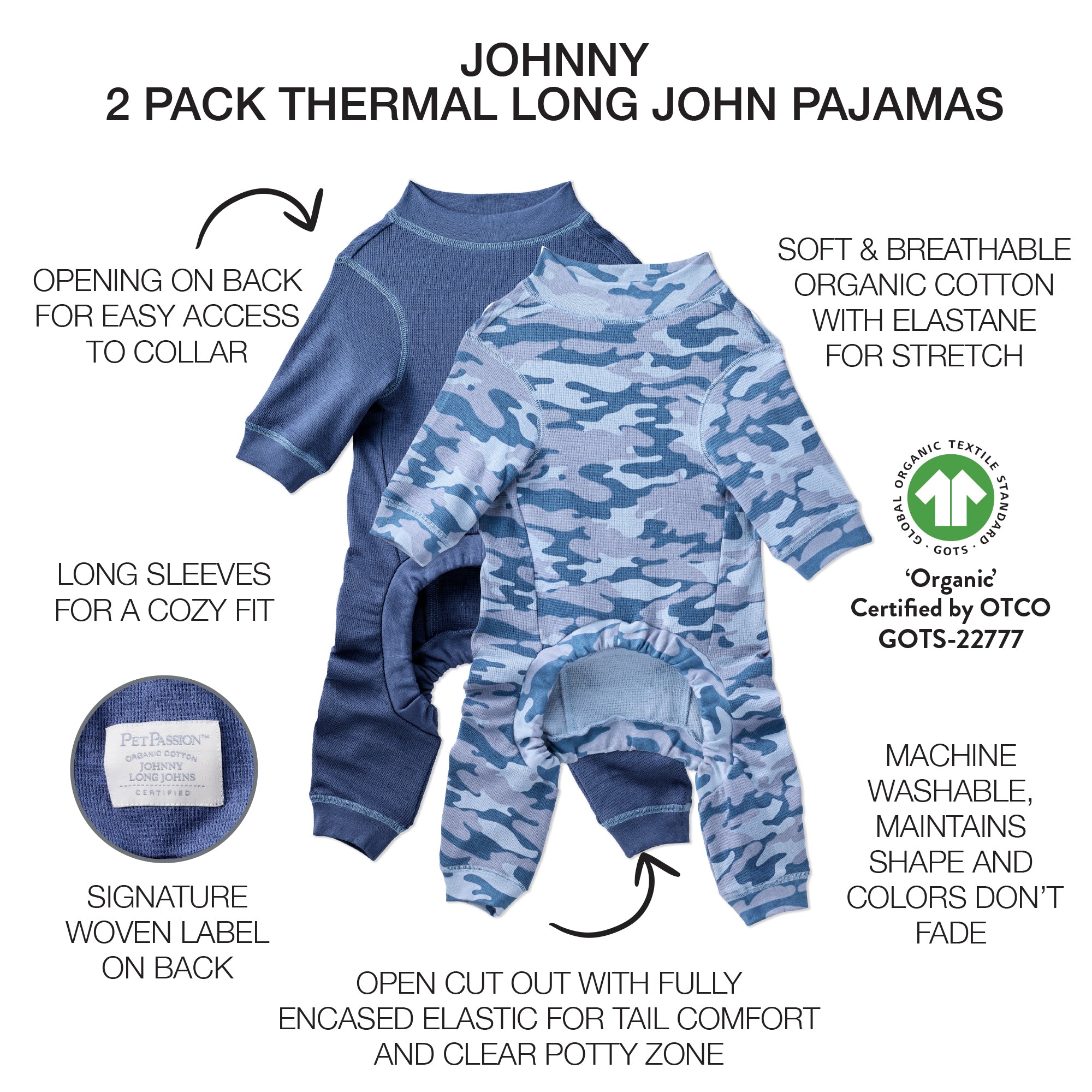JOHNNY - THE THERMAL LONG JOHN PAJAMA 2-PACK
