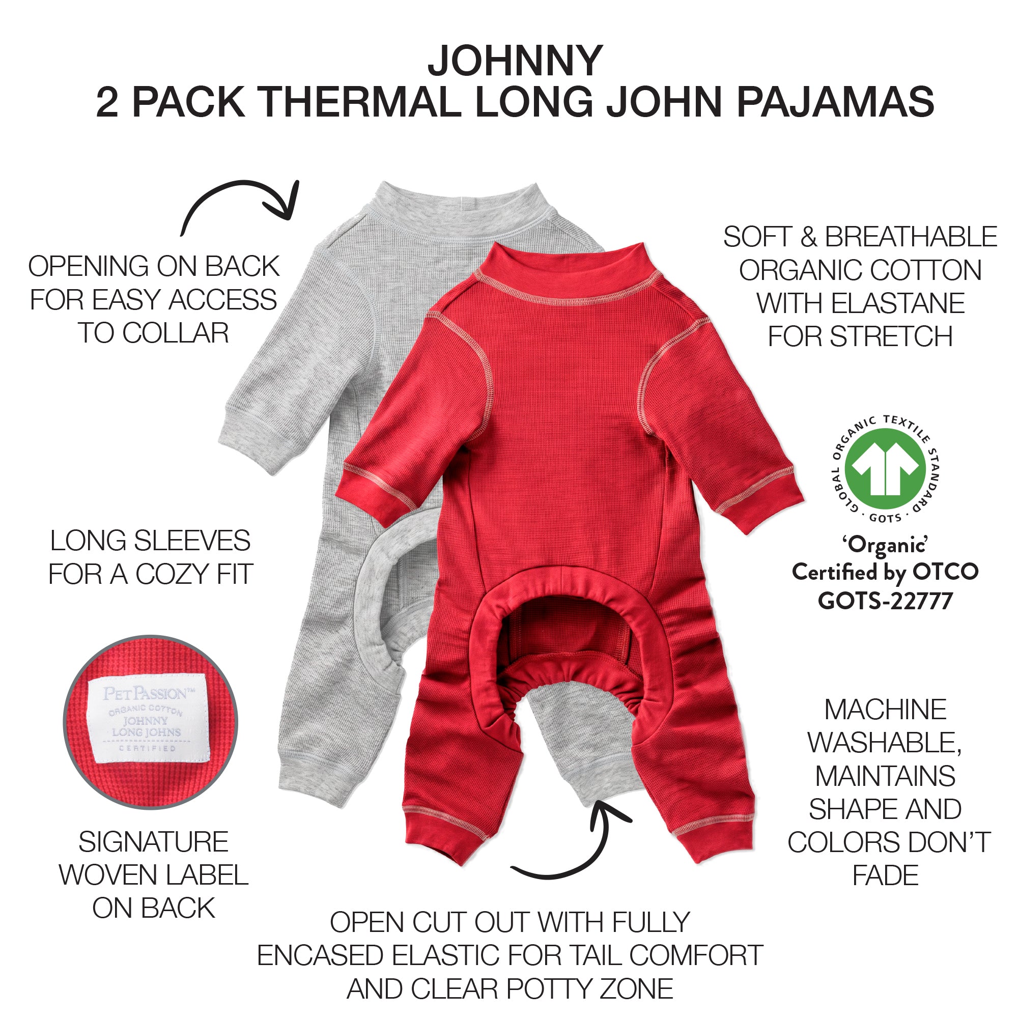JOHNNY - THE THERMAL LONG JOHN PAJAMA 2-PACK