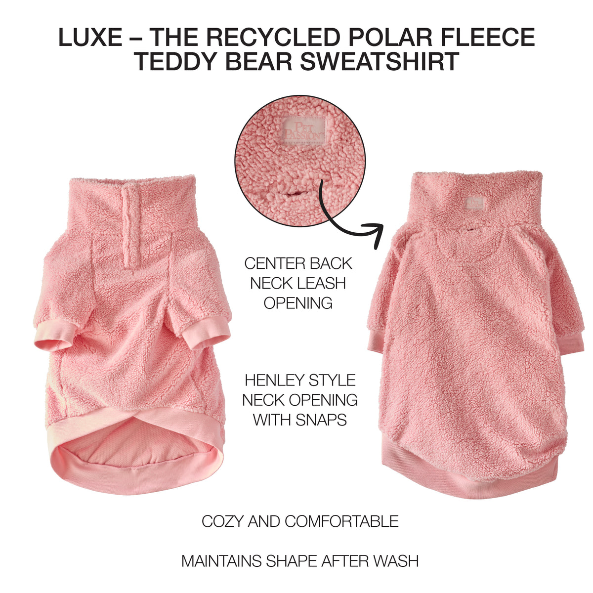 LUXE - THE RECYCLED POLAR FLEECE TEDDY BEAR SWEATSHIRT