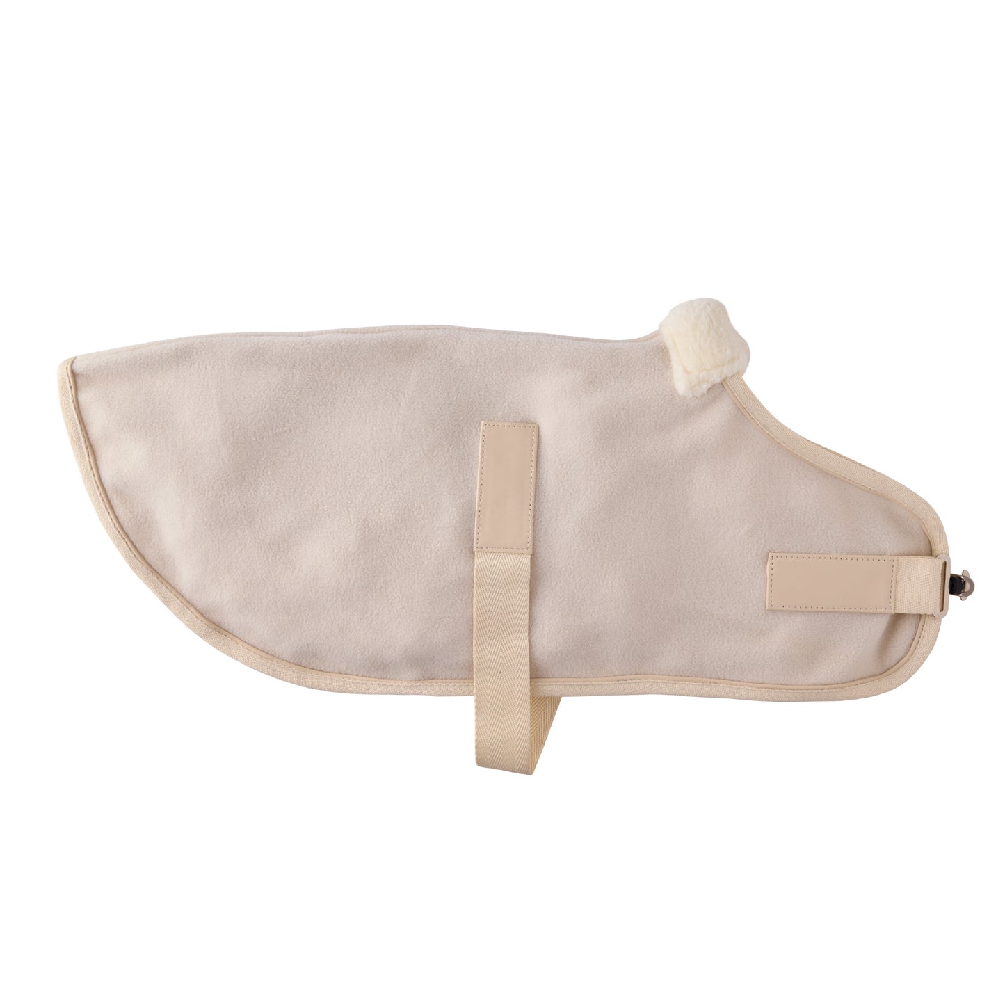 Beige Preston dog fleece on a white background