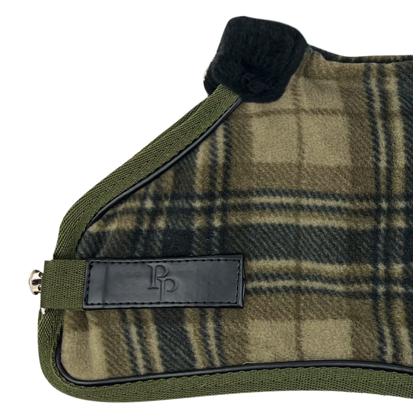 closeup of pet passion logo on the coat