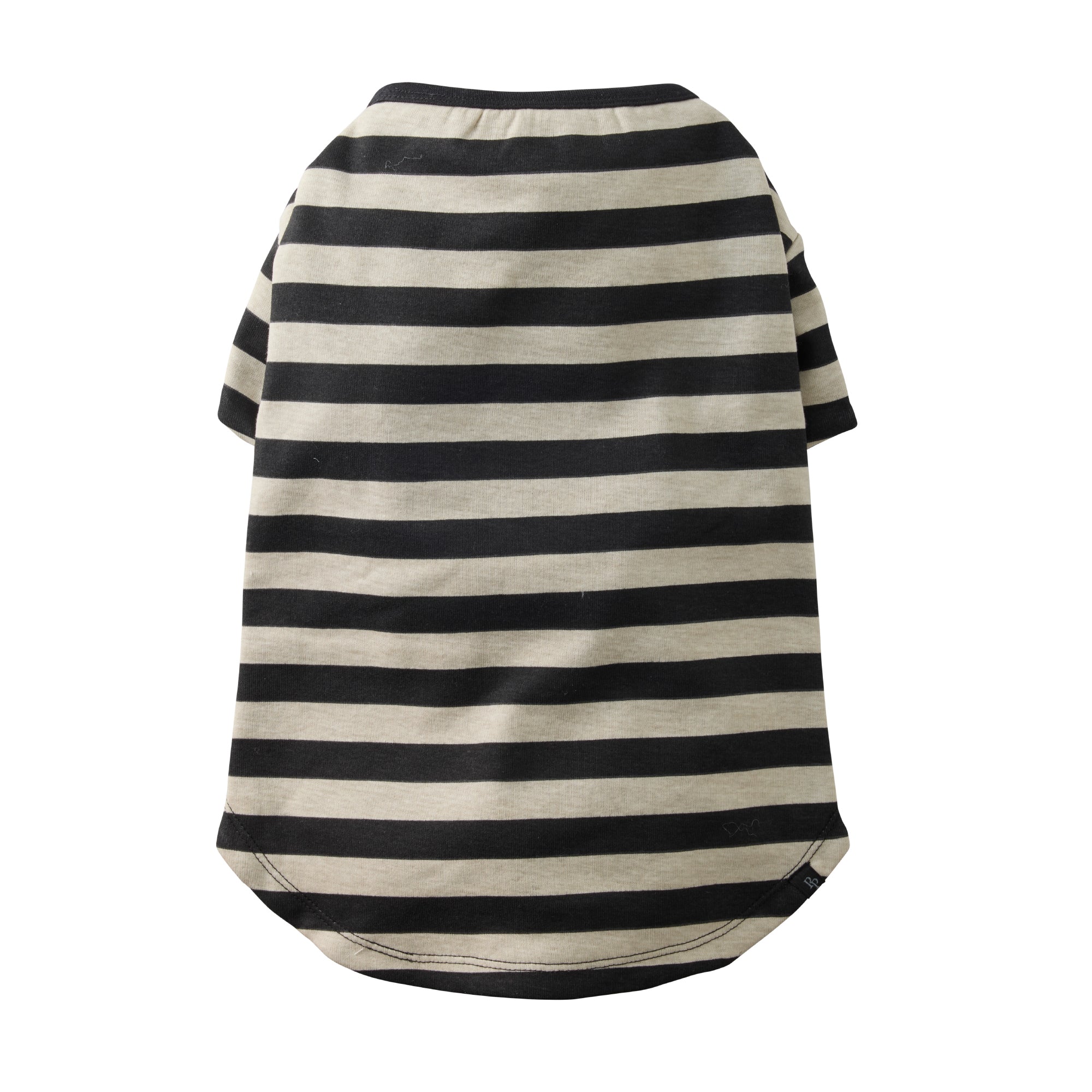 Black and beige striped shirt on a white background