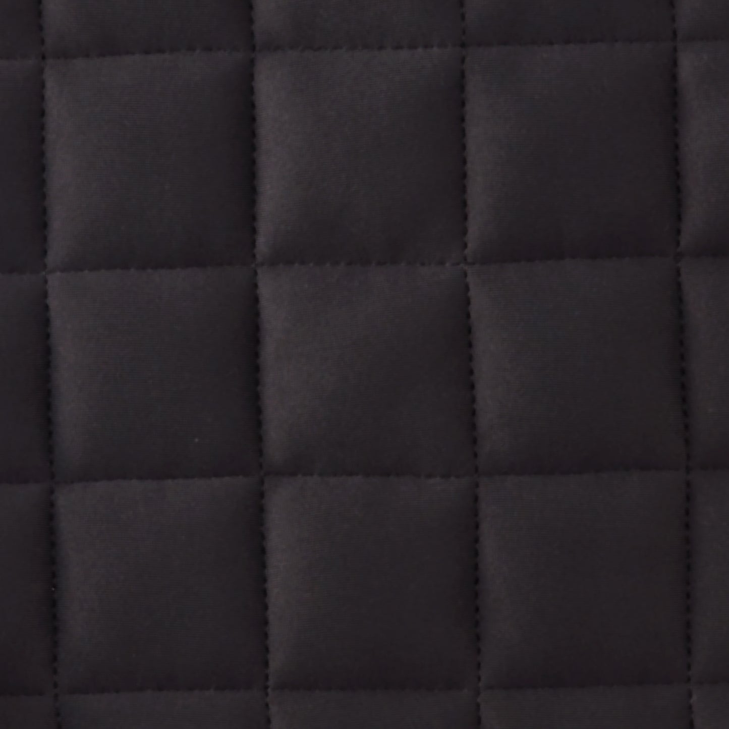 Close-up of a black quilted fabric texture