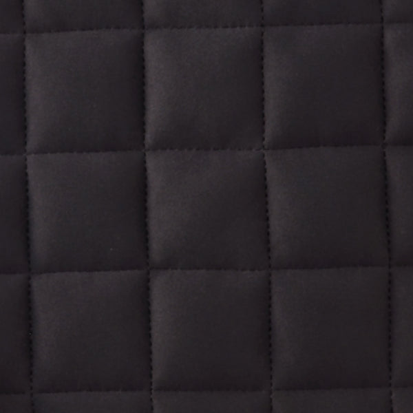 Close-up of a black quilted fabric texture