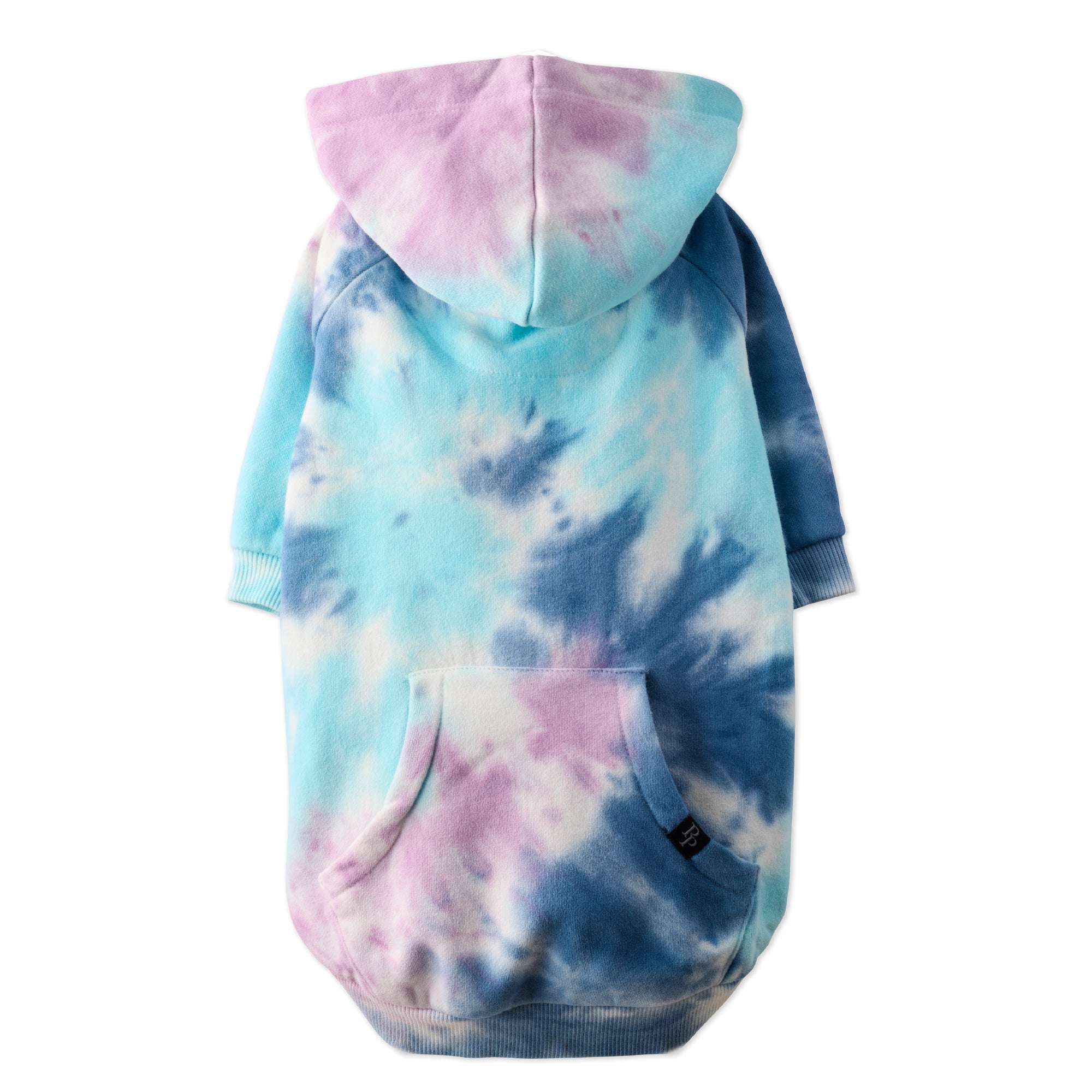 Pet Passion Rocky II extra plush comfy dog hoodie in Purple Tie Dye — cozy fleece-lined sweatshirt for small to large dogs