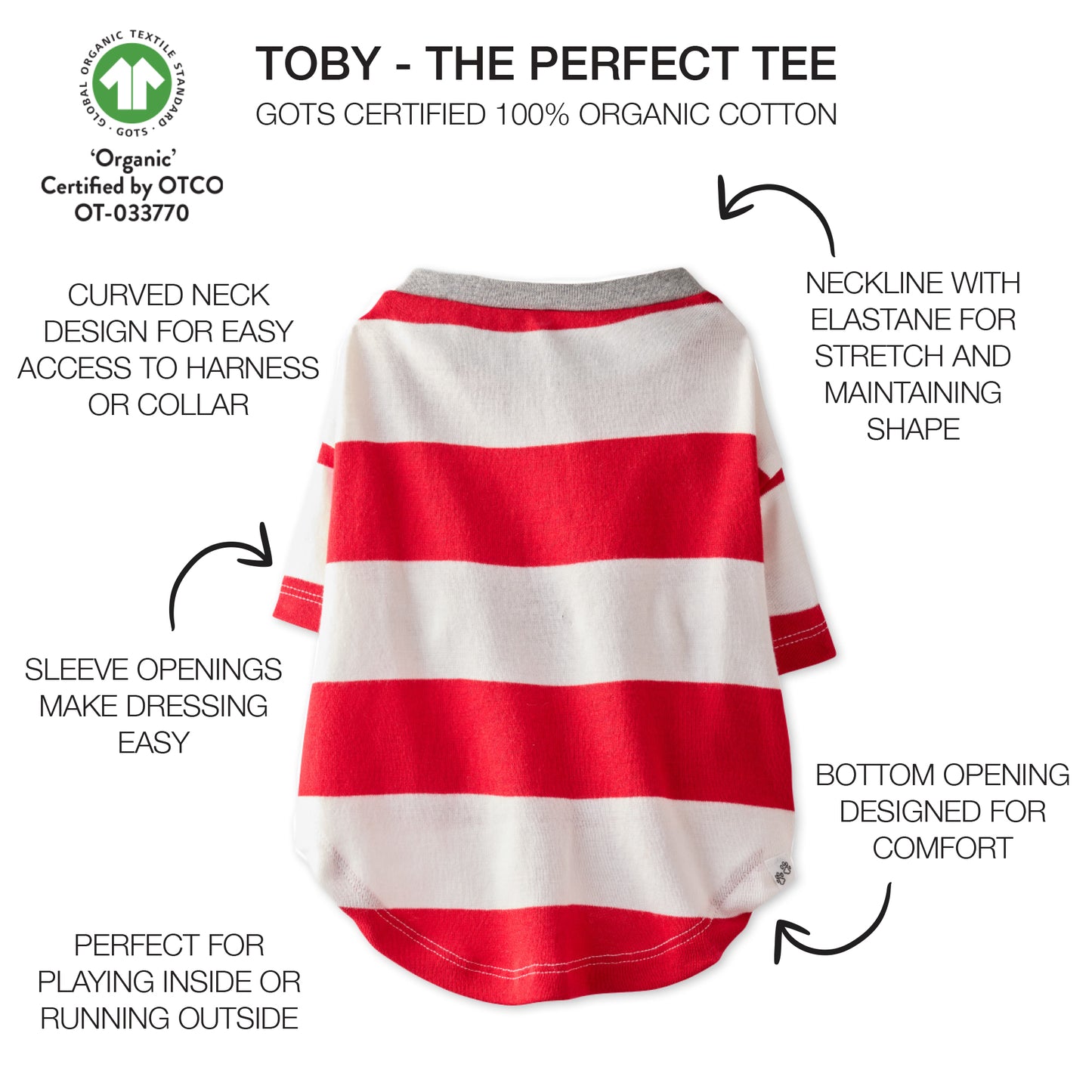TOBY - THE PERFECT TEE , STRIPED