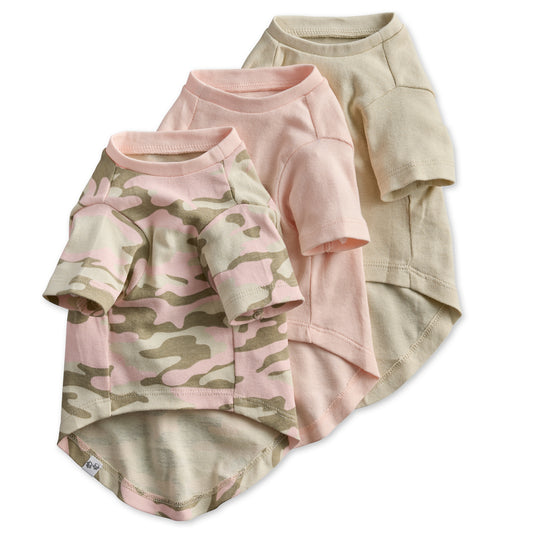 TOBY  THE PERFECT TEE , PINK CAMO 3 PACK