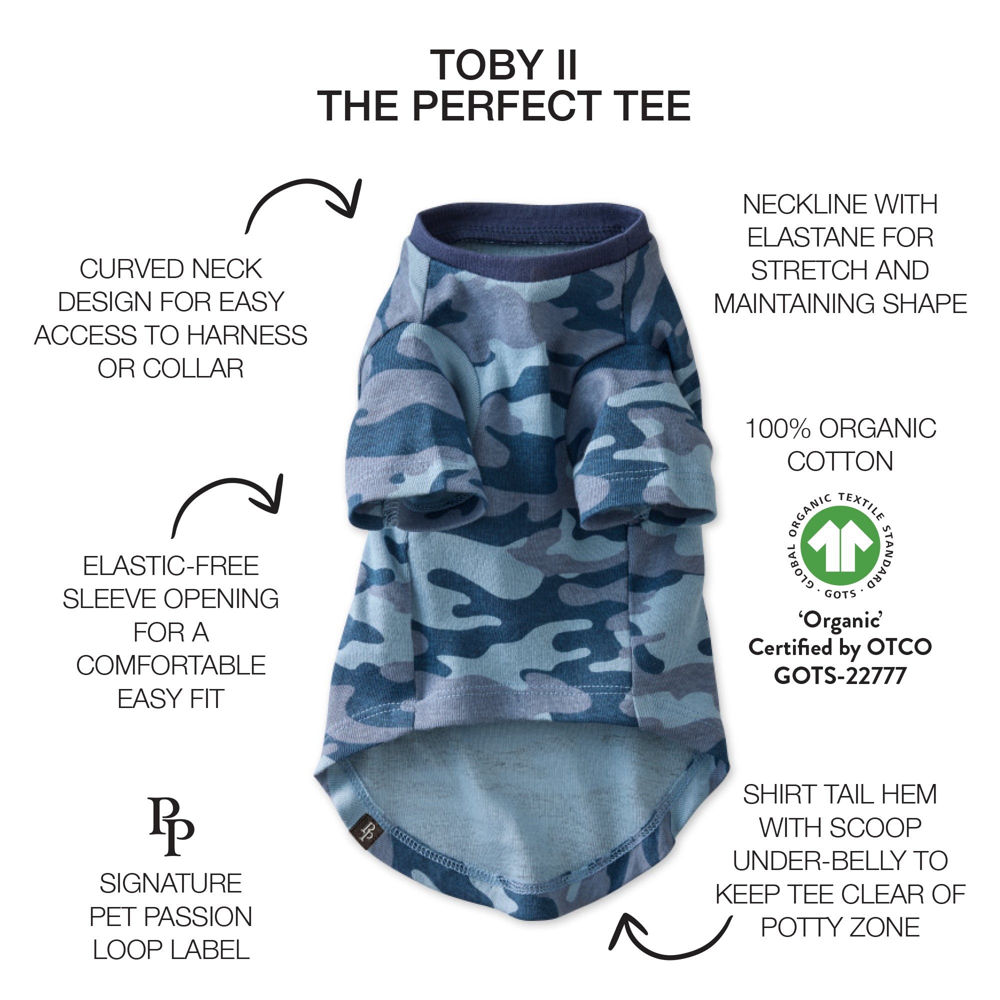 TOBY II - THE EXTRA PERFECT TEE, 3 PACK, NAVY CAMO