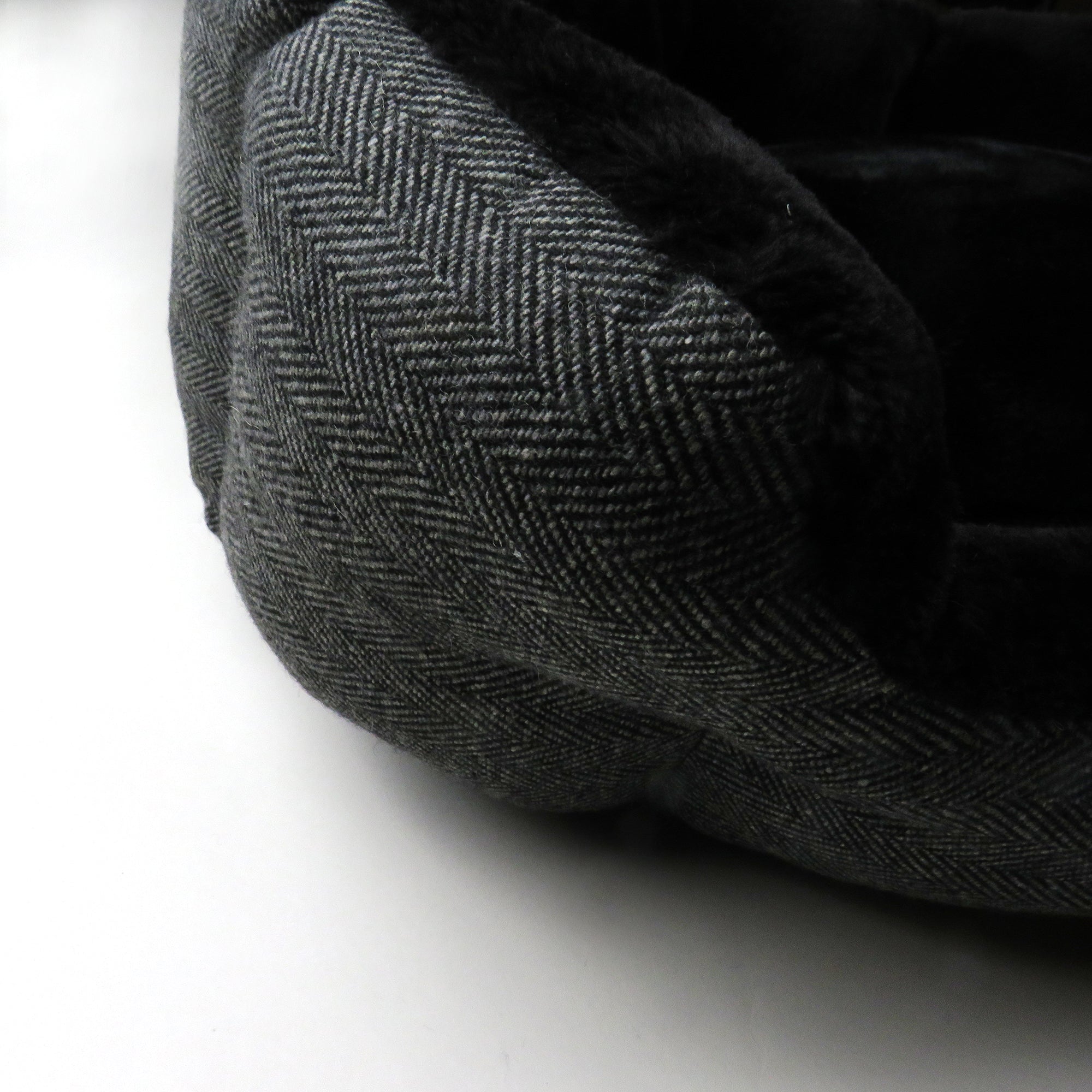 MELLO - THE ULTRA LUXE BOLSTER BED, CHARCOAL TWEED