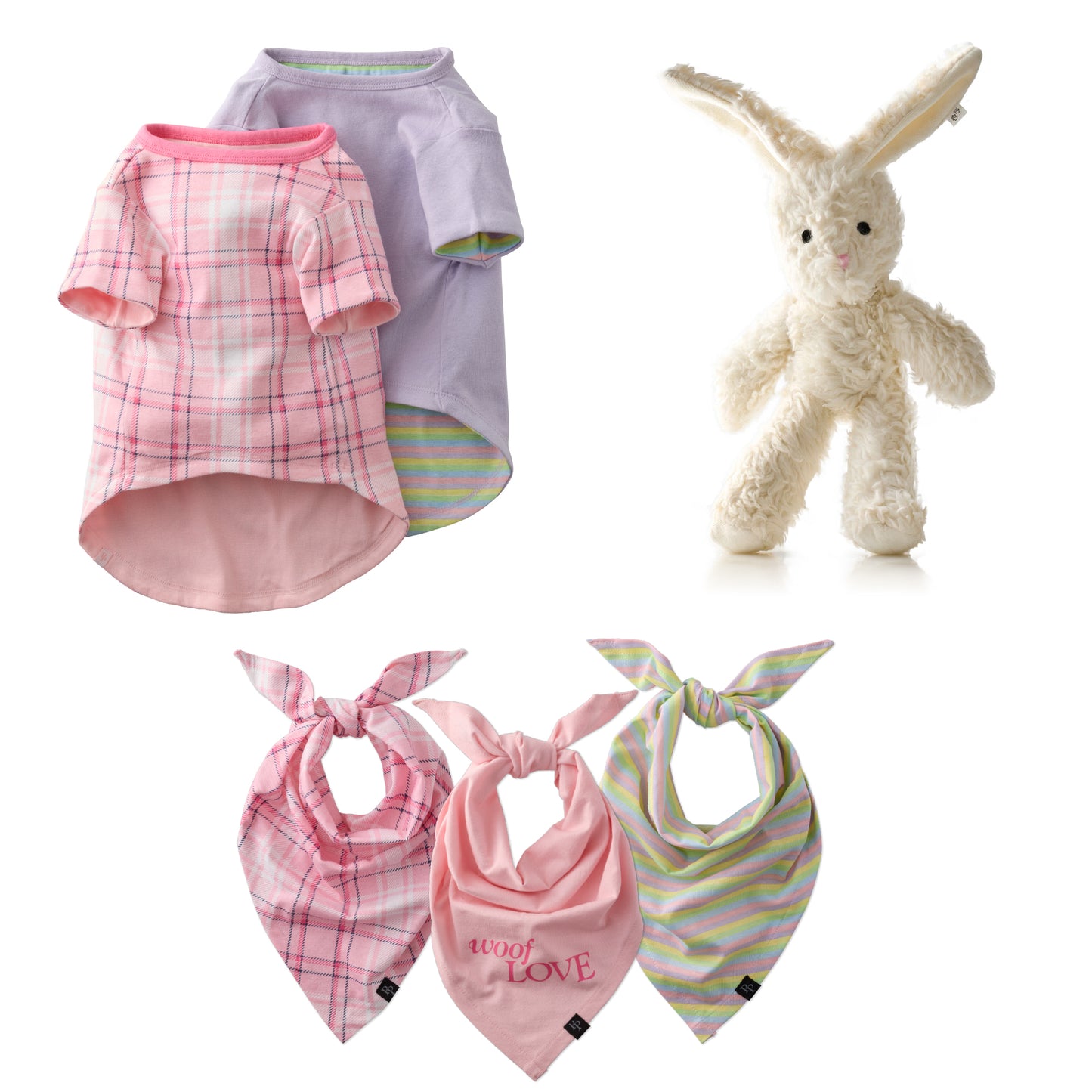 FLIP THE SCRIPT - REVERSIBLE TEES, BANDANAS, & PLUSH - PINK PREPPY PLAID