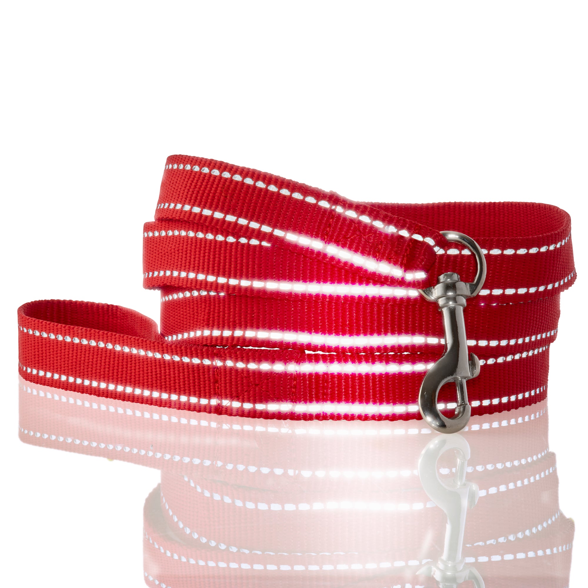 MAX - THE HARDY REFLECTIVE LEASH & COLLAR, 2-PACK, RED