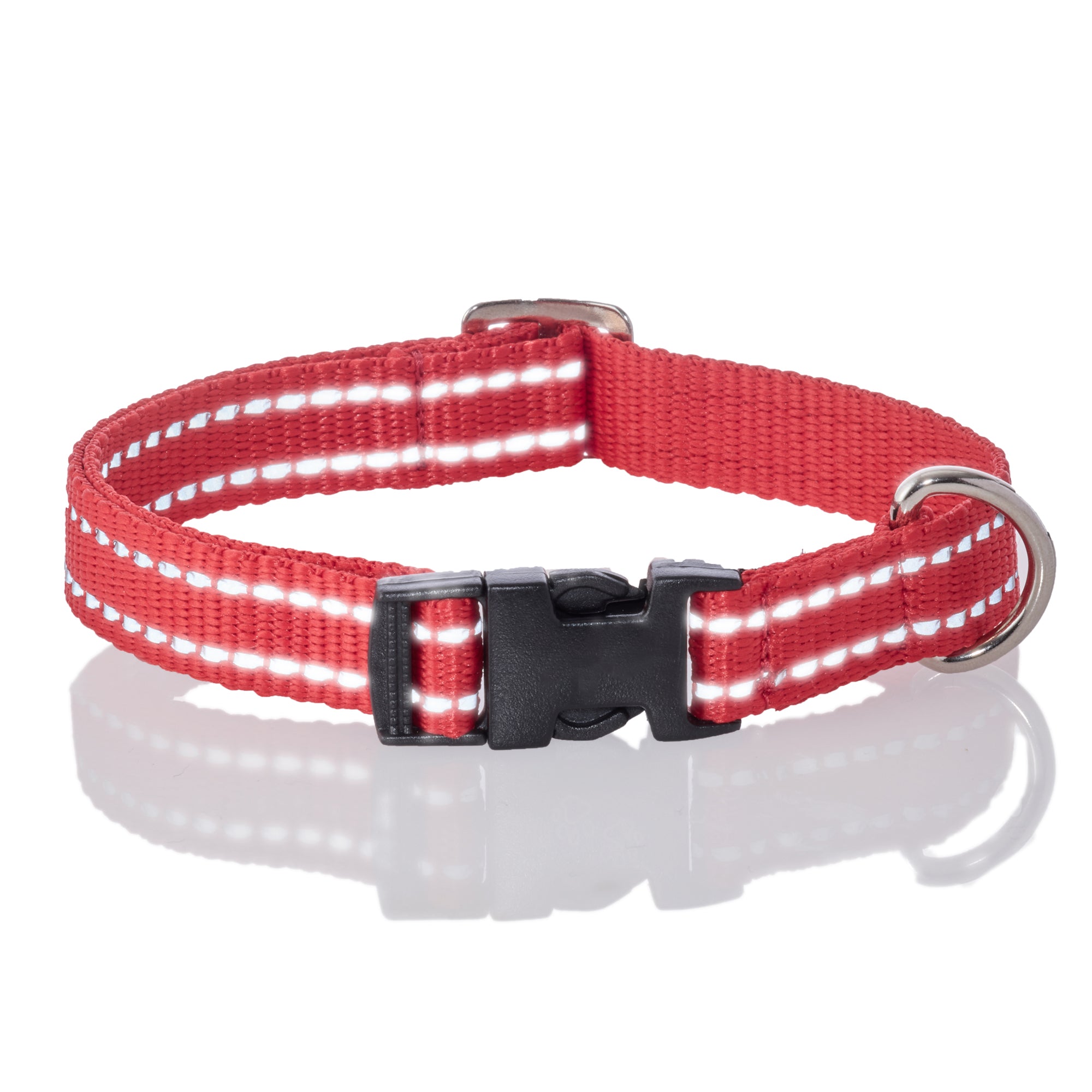 MAX - THE HARDY REFLECTIVE LEASH & COLLAR, 2-PACK, RED