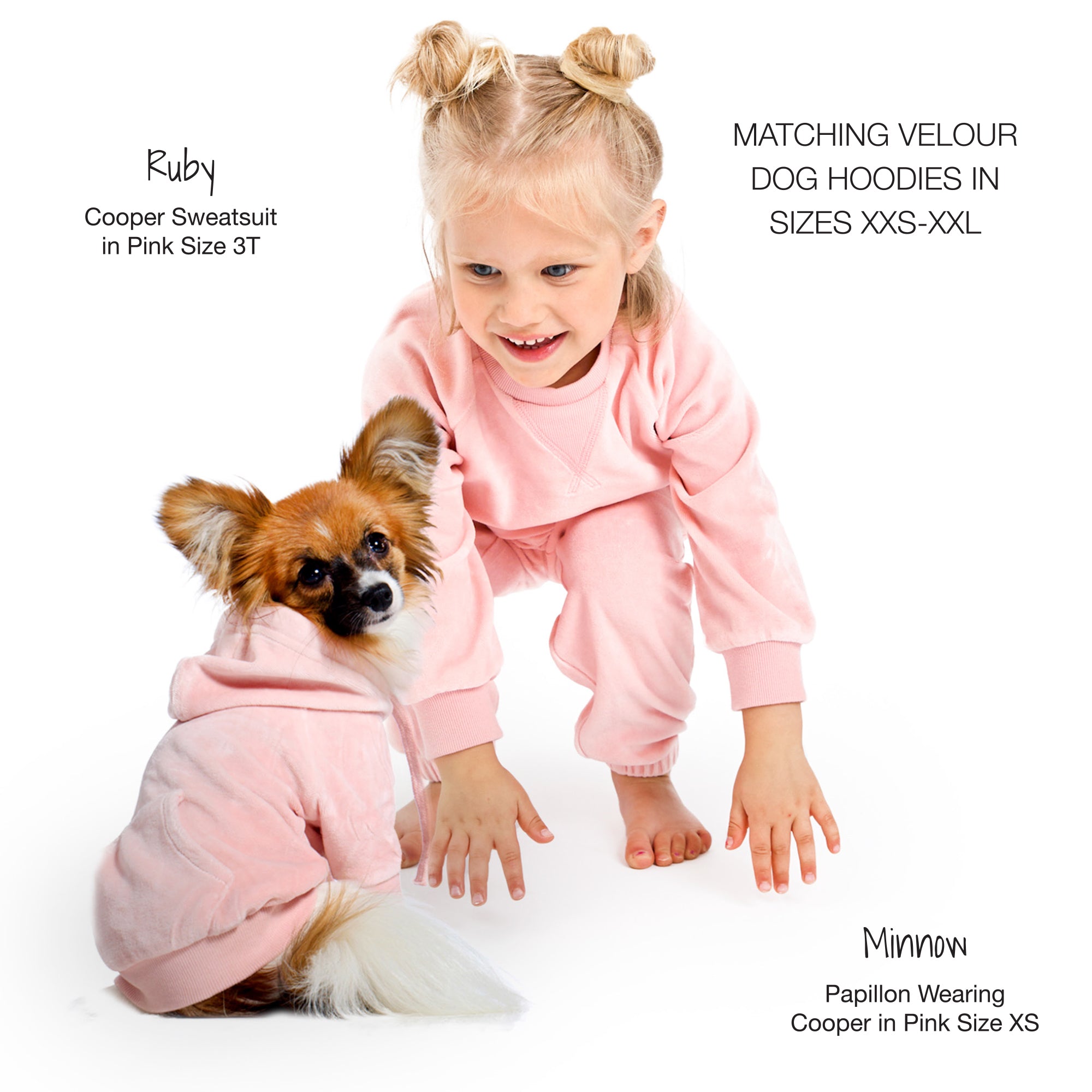 PEOPLE PACKS COOPER II - THE PLUSH VELOUR SWEATSUIT, PINK