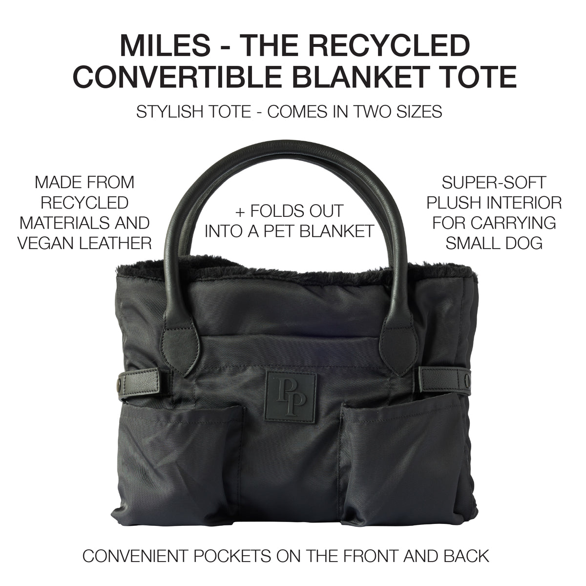 MILES - THE RECYCLED CONVERTIBLE BLANKET TOTE